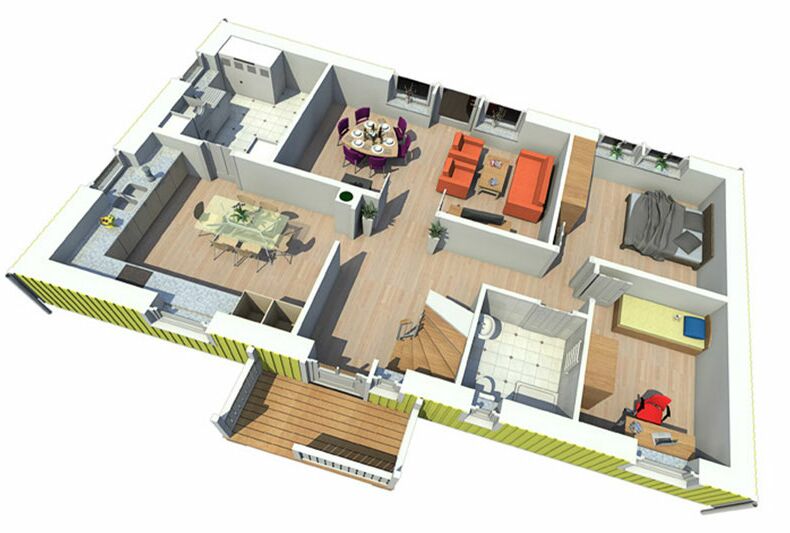 Schwedenhaus Malmö 160 Erdgeschoss  Ausstattung