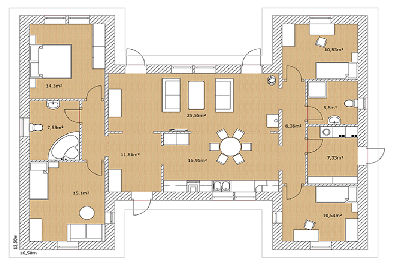 Grundriss Älmhult 130 Schwedenhaus