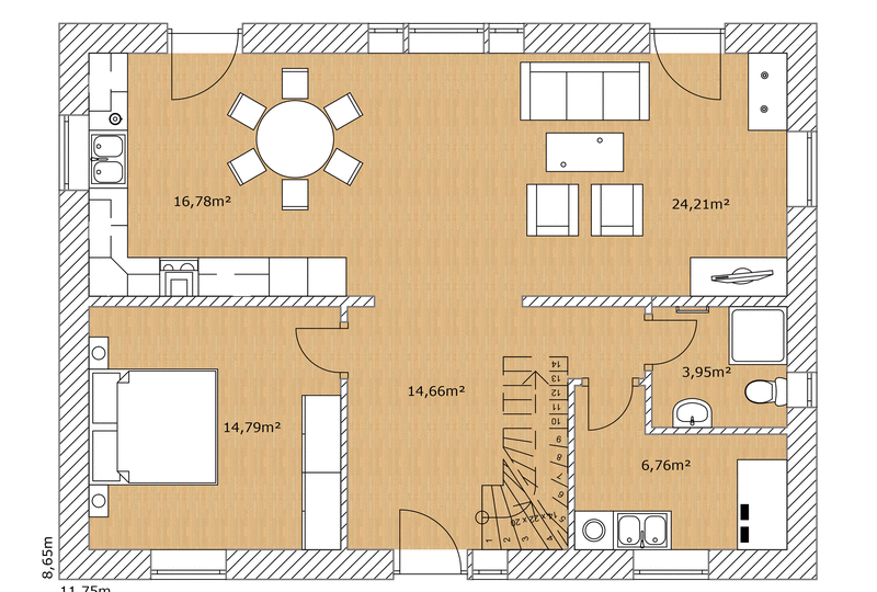 Schwedenhaus Malmö 145 Untergeschoss Grundriss