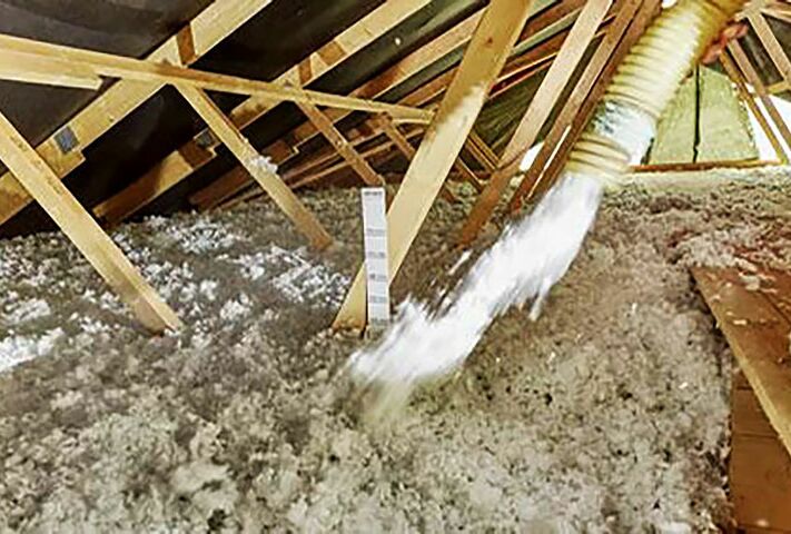 Dachdämmung Einblasdämmung