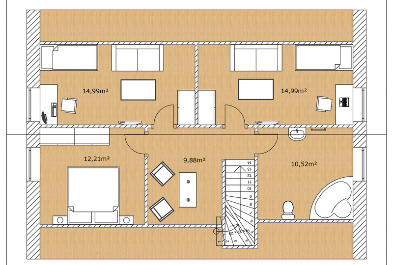 Schwedenhaus Malmö 145 Obergeschoss Grundriss